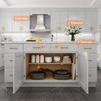 24"D*42"W*34.5"H Birch Solid Wood Base Kitchen Cabinet B42