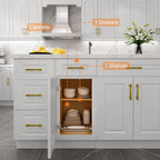 24"D Birch Solid Wood X 12"W X 34-1/2"H Base Kitchen Cabinet B12