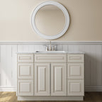 21"D Birch Solid Wood X48"W X 21"D X 34-1/2"H Bath Vanity Sink Drawer Cabinet without Top VDDB48