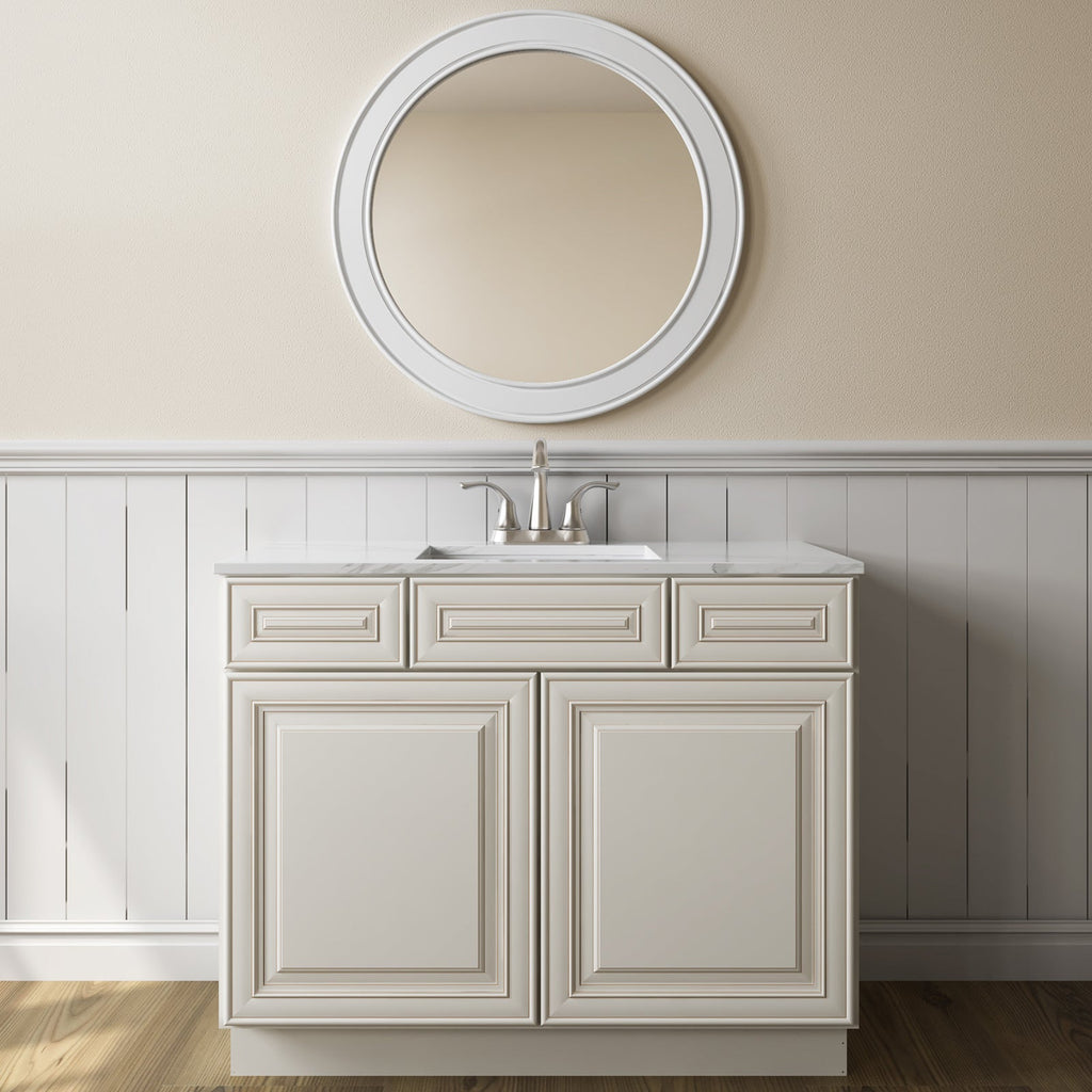 21"D Birch Solid Wood X 36"W X 34-1/2"H Vanity Sink Drawer Cabinet Wthout Top  VSD36