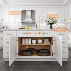 24"D*42"W*34.5"H Birch Solid Wood Base Kitchen Cabinet B42