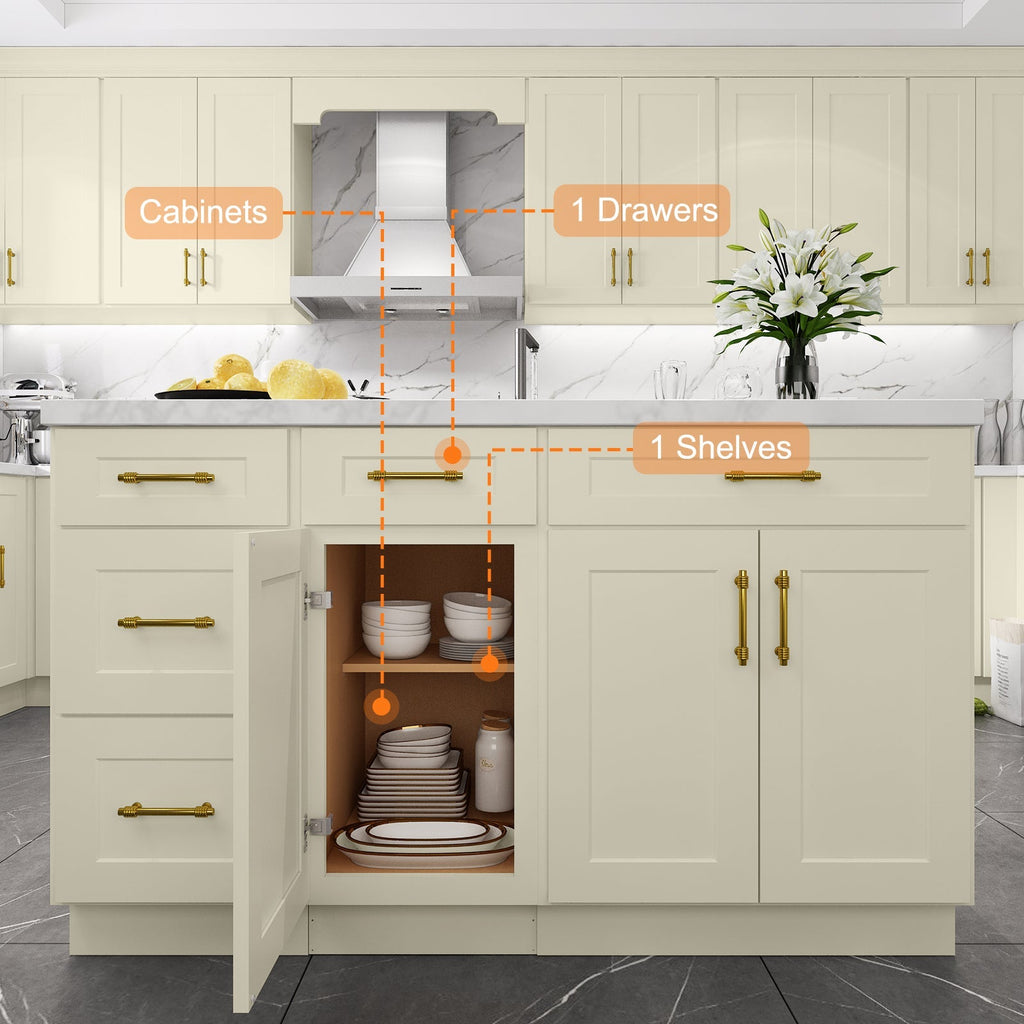 24"D Birch Solid Wood X 15"W X 34-1/2"H Base Kitchen Cabinet B15