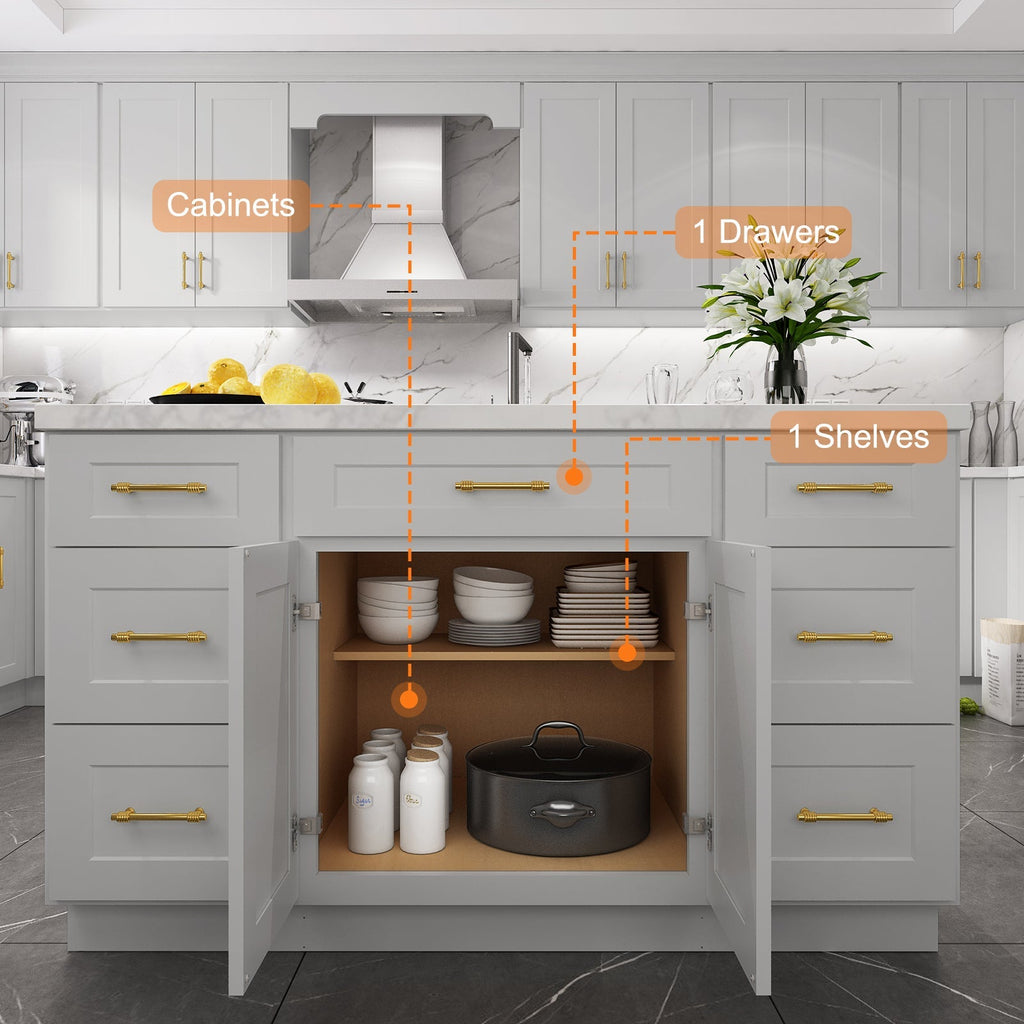 24"D Birch Solid Wood X 27"W X 34-1/2"H Base Kitchen Cabinet B27