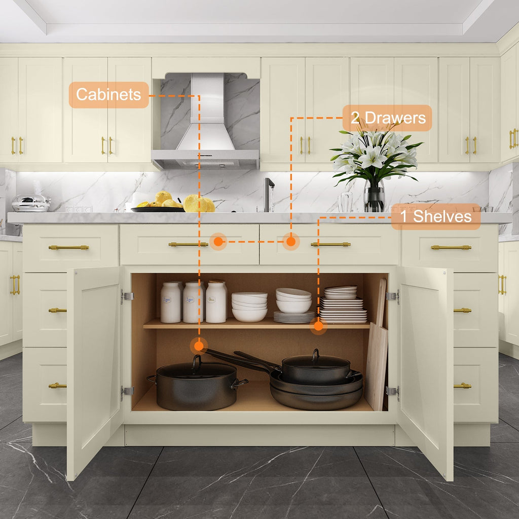 24"D*42"W*34.5"H Birch Solid Wood Base Kitchen Cabinet B42
