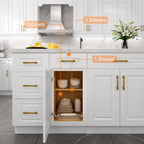 21"W Birch Solid Wood X 24"D X 34-1/2"H Base Kitchen Cabinet B21