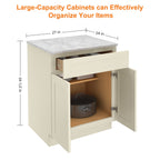 24"D Birch Solid Wood X 27"W X 34-1/2"H Base Kitchen Cabinet B27