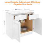 24"D*36"W*34.5"H Birch Solid Wood Base Kitchen Cabinet B36