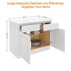 24"D*42"W*34.5"H Birch Solid Wood Base Kitchen Cabinet B42