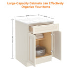 24"D Birch Solid Wood X 24"W X 34-1/2"H Base Kitchen Cabinet B24