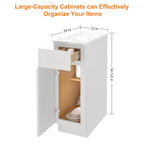 24"D Birch Solid Wood X 12"W X 34-1/2"H Base Kitchen Cabinet B12