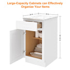 24"D Birch Solid Wood X 18"W X 34-1/2"H Base Kitchen Cabinet B18