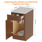 24"D Birch Solid Wood X 18"W X 34-1/2"H Base Kitchen Cabinet B18
