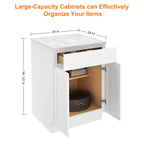 24"D Birch Solid Wood X 24"W X 34-1/2"H Base Kitchen Cabinet B24
