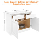 24"D*42"W*34.5"H Birch Solid Wood Base Kitchen Cabinet B42