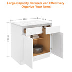 24"D*33"W*34.5"H Birch Solid Wood Base Kitchen Cabinet B33