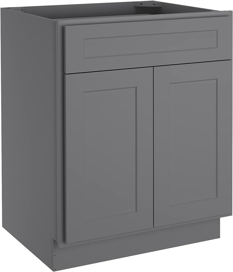 24"D Birch Solid Wood X 27"W X 34-1/2"H Base Kitchen Cabinet B27