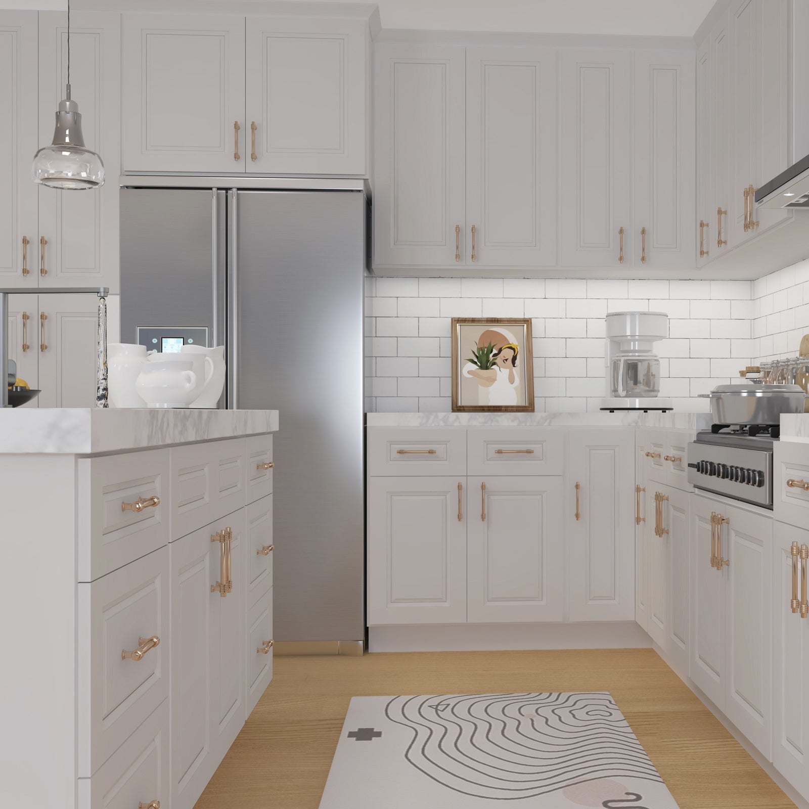 24"D*36"W*34.5"H Birch Solid Wood Base Kitchen Cabinet B36