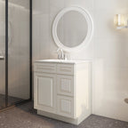 21"Dx30"Wx34-1/2"H Birch Solid Wood Bath Vanity Cabinet without Top V3021DR
