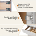 21"D Birch Solid Wood X 42"W X 34-1/2"H Bath Vanity Double Drawer Cabinet without Top VDDB42