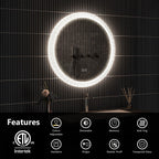 Round Acrylic LED Bathroom Mirror