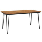 Patio Table with Hairpin Legs 55.1"x31.5"x29.5" Solid Wood Acacia