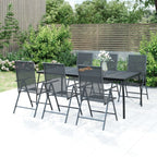 Patio Table Anthracite 65"x31.5"x28.3" Steel Mesh