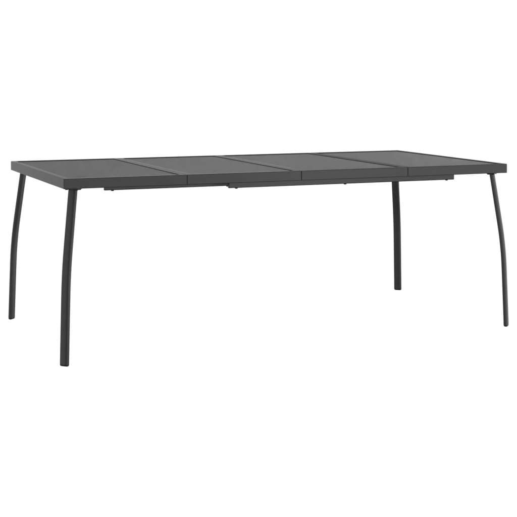 Patio Table Anthracite 65"x31.5"x28.3" Steel Mesh