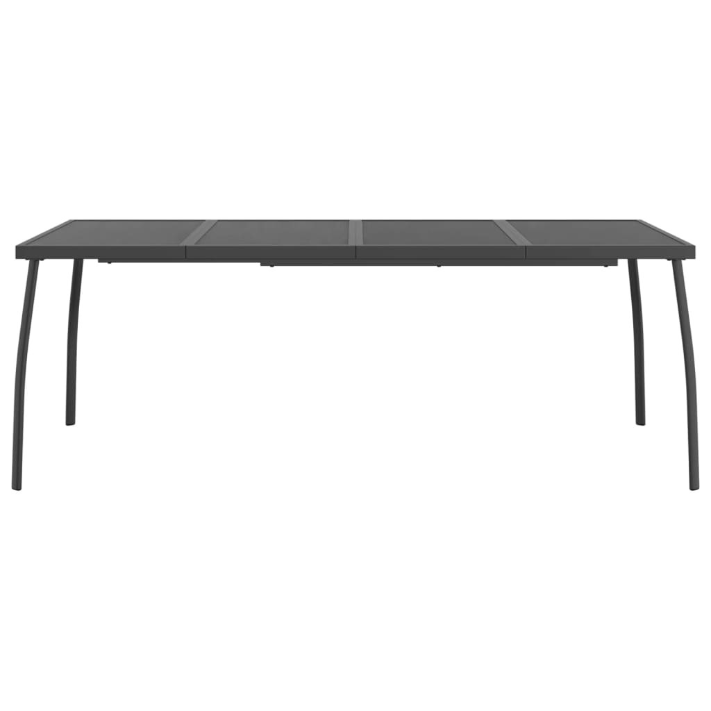 Patio Table Anthracite 65"x31.5"x28.3" Steel Mesh