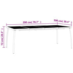Patio Table Anthracite 65"x31.5"x28.3" Steel Mesh