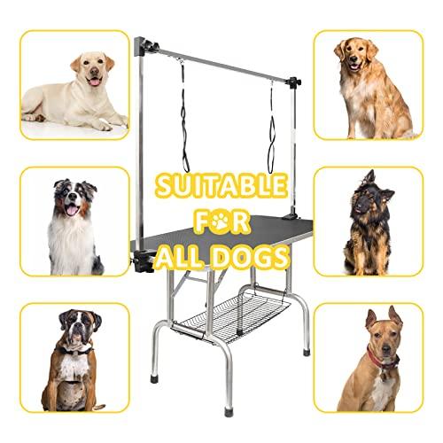 Lovmor Dog Grooming Table with Arm/Noose/Mesh Tray