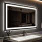 Black Aluminum Framed LED Bathroom Mirror