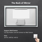 Motion Sensor Frameless LED Smart Bathroom Mirror