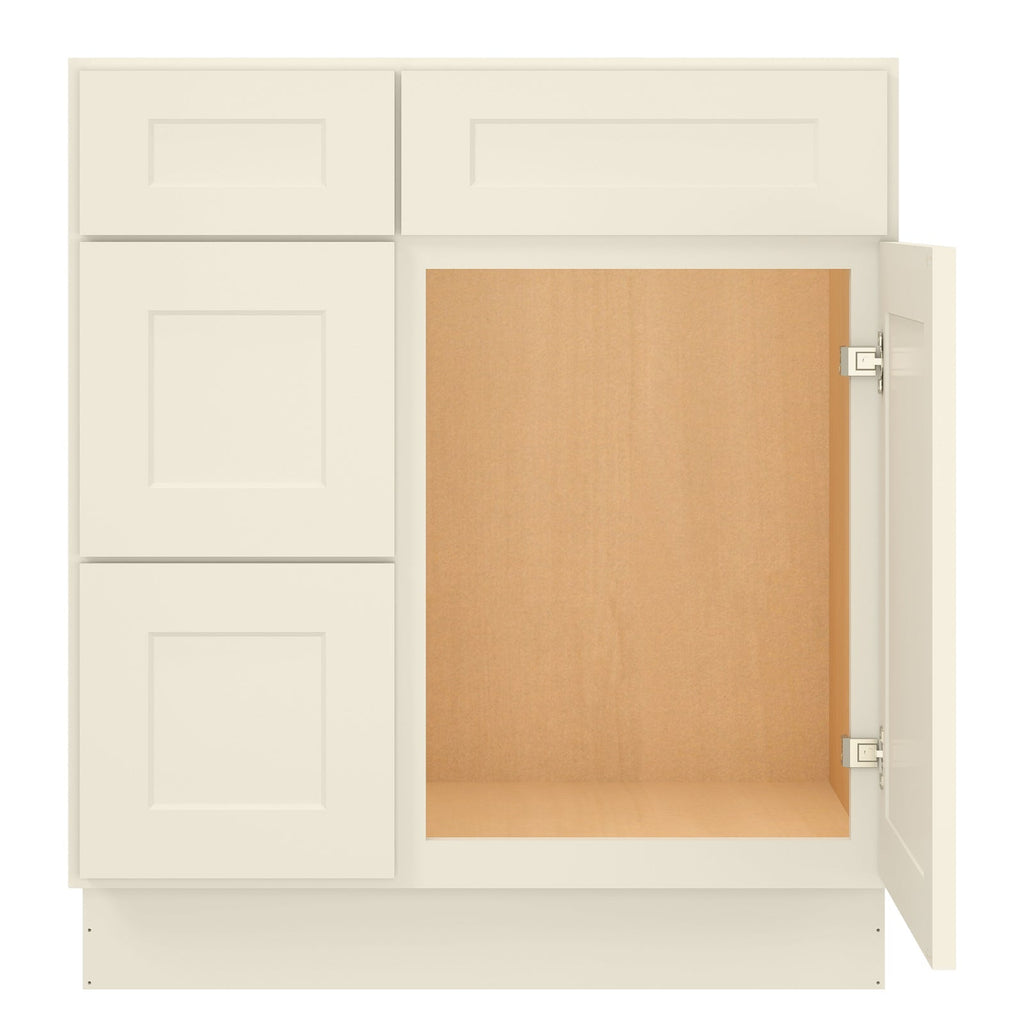 21"Dx30"Wx34-1/2"H Birch Solid Wood Bath Vanity Cabinet without Top V3021DL