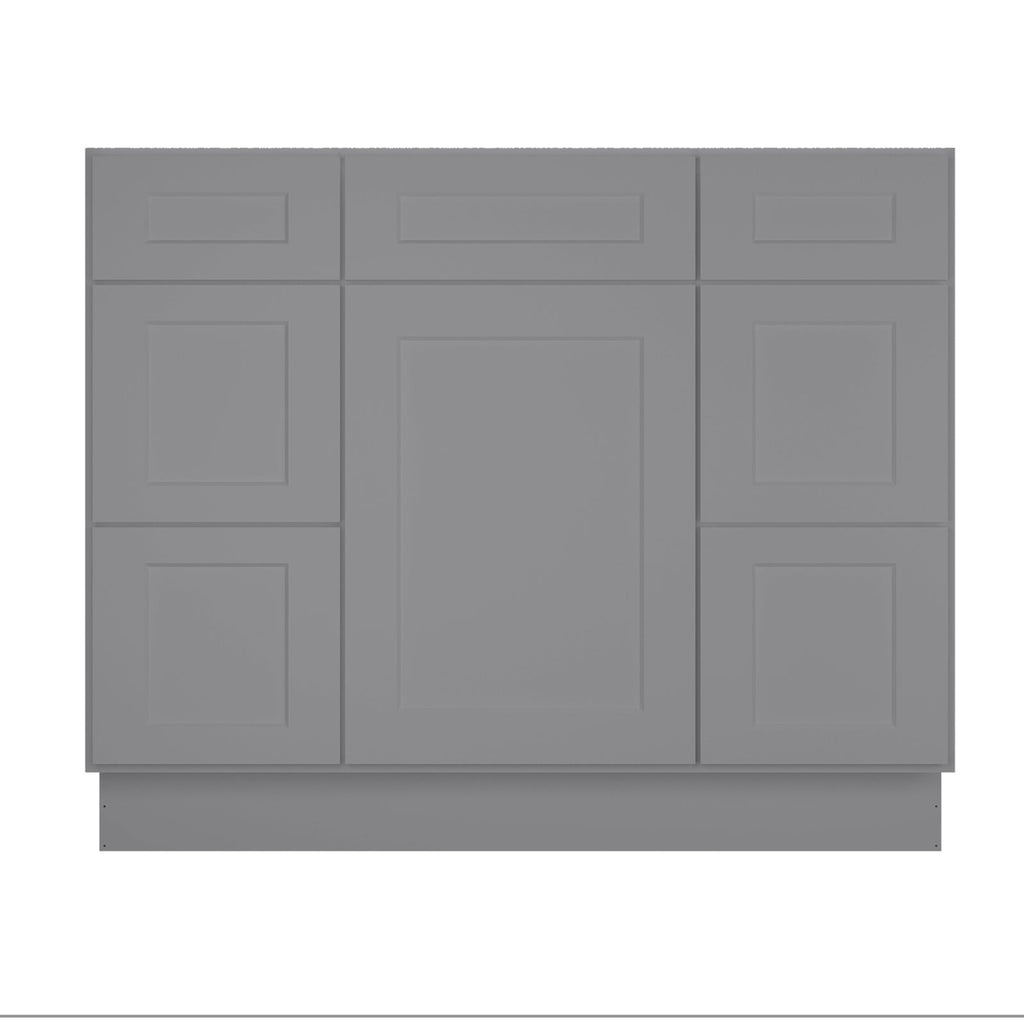 21"D Birch Solid Wood X 42"W X 34-1/2"H Bath Vanity Double Drawer Cabinet without Top VDDB42