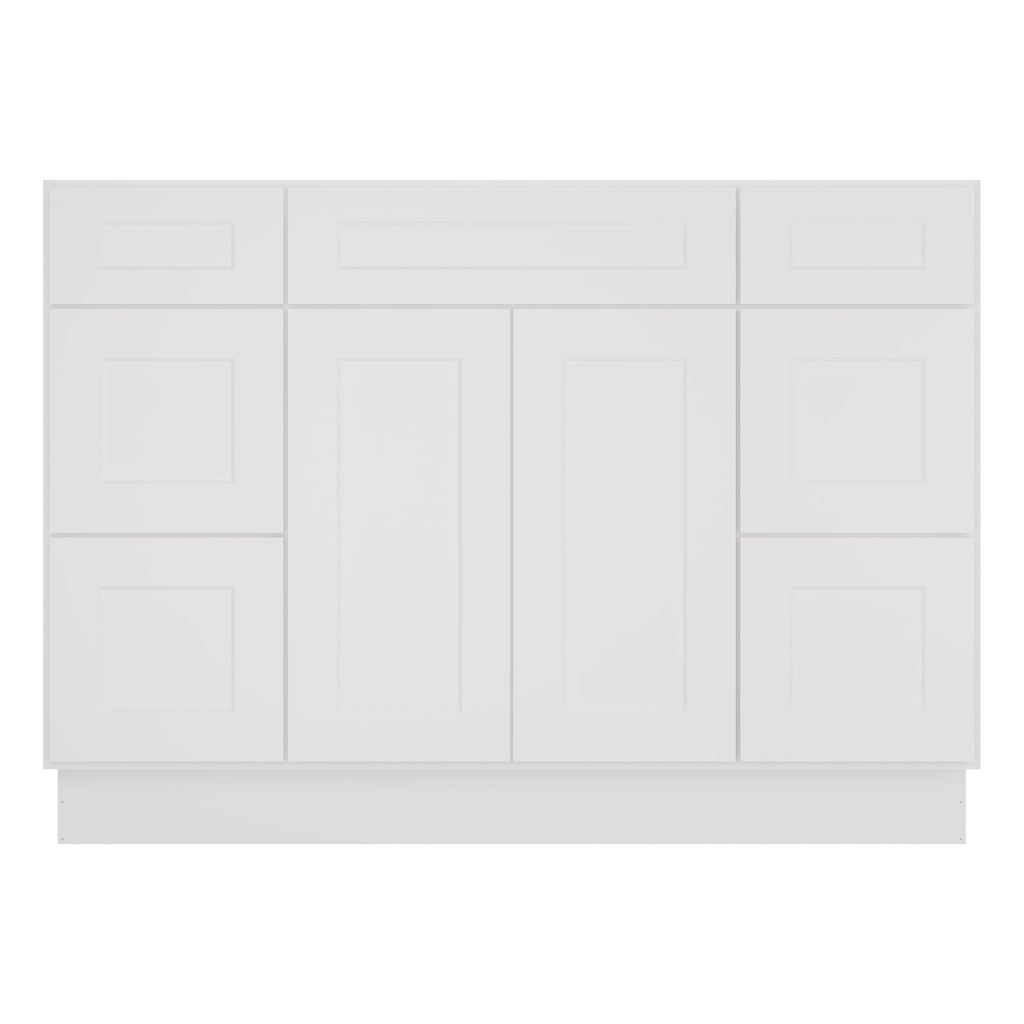 21"D Birch Solid Wood X 60"W X 34-1/2"H Bath Vanity Double Drawer Cabinet without Top VDDB60