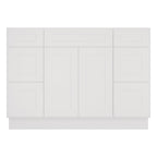 21"D Birch Solid Wood X 60"W X 34-1/2"H Bath Vanity Double Drawer Cabinet without Top VDDB60