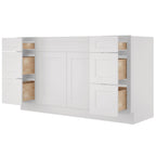 21"D Birch Solid Wood X48"W X 21"D X 34-1/2"H Bath Vanity Sink Drawer Cabinet without Top VDDB48