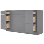 21"D Birch Solid Wood X48"W X 21"D X 34-1/2"H Bath Vanity Sink Drawer Cabinet without Top VDDB48