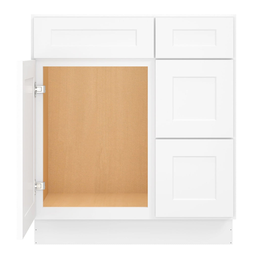21"Dx30"Wx34-1/2"H Birch Solid Wood Bath Vanity Cabinet without Top V3021DR