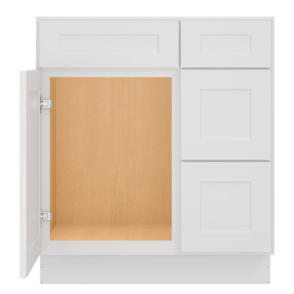 21"Dx30"Wx34-1/2"H Birch Solid Wood Bath Vanity Cabinet without Top V3021DR