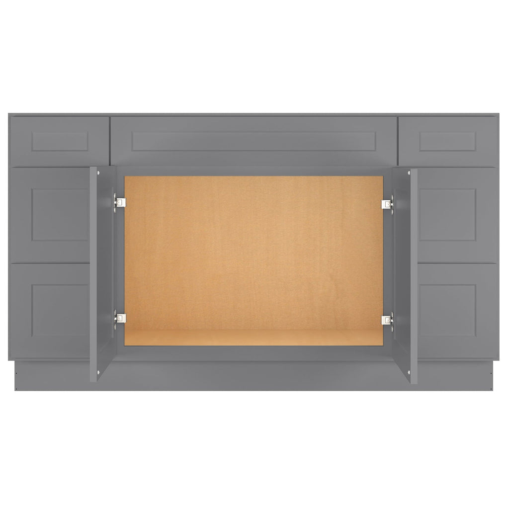 21"D Birch Solid Wood X48"W X 21"D X 34-1/2"H Bath Vanity Sink Drawer Cabinet without Top VDDB48