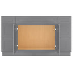 21"D Birch Solid Wood X48"W X 21"D X 34-1/2"H Bath Vanity Sink Drawer Cabinet without Top VDDB48