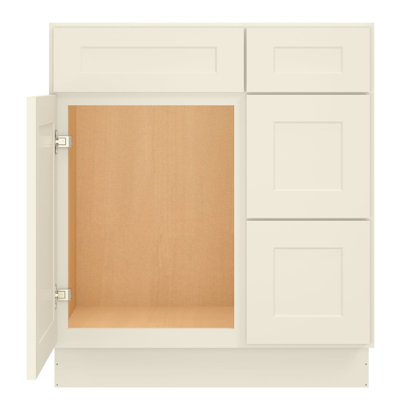 21"Dx30"Wx34-1/2"H Birch Solid Wood Bath Vanity Cabinet without Top V3021DR