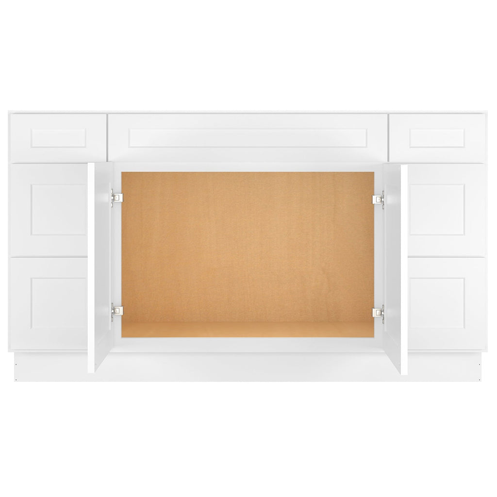 21"D Birch Solid Wood X48"W X 21"D X 34-1/2"H Bath Vanity Sink Drawer Cabinet without Top VDDB48