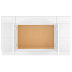 21"D Birch Solid Wood X48"W X 21"D X 34-1/2"H Bath Vanity Sink Drawer Cabinet without Top VDDB48