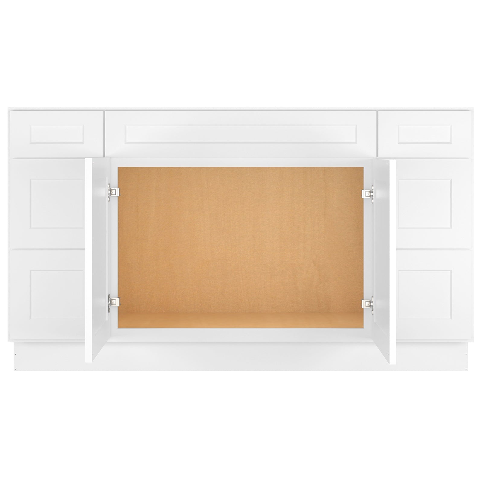21"D Birch Solid Wood X48"W X 21"D X 34-1/2"H Bath Vanity Sink Drawer Cabinet without Top VDDB48