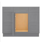 21"D Birch Solid Wood X 42"W X 34-1/2"H Bath Vanity Double Drawer Cabinet without Top VDDB42