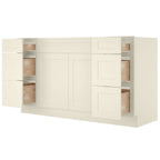 21"D Birch Solid Wood X48"W X 21"D X 34-1/2"H Bath Vanity Sink Drawer Cabinet without Top VDDB48