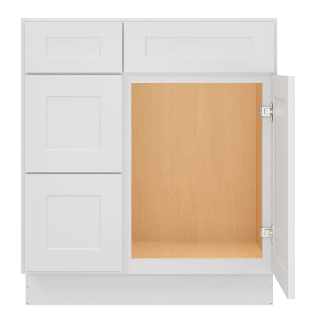 21"Dx30"Wx34-1/2"H Birch Solid Wood Bath Vanity Cabinet without Top V3021DL