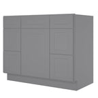 21"D Birch Solid Wood X 42"W X 34-1/2"H Bath Vanity Double Drawer Cabinet without Top VDDB42